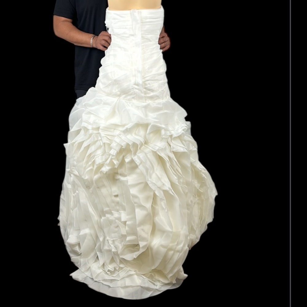 White by Vera Wang ORGANZA strapless wedding Dress sz 20 - Picture 5 of 13